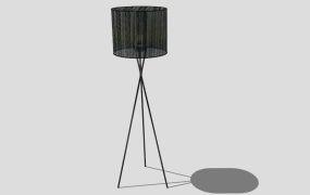 Wooden Tripod Floor Lamp