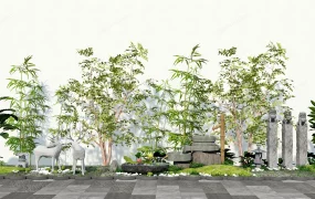 Japanese Zen Garden Bed Layout