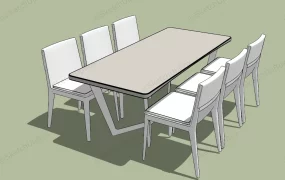 White 7 Piece Dining Room Set