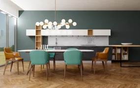 Kitchen With Dining Table Set