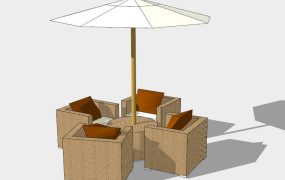 Rattan Patio Table and Chairs