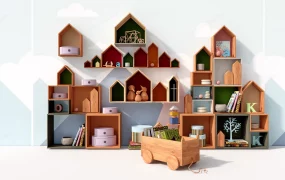 Kids Room Storage Shelf
