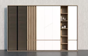 Modern Cupboard With Wine Cabient