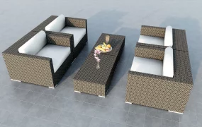 Wicker Patio Conversation Set