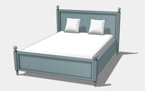 Blue Double Bed