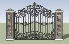 Antique Wrought Iron Gate