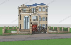 Three Storey House Design With Terrace