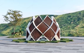Modern Lotus Monument