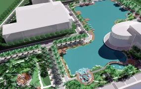 Urban Lake Landscape