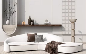 Minimalist Japandi Living Room Layout