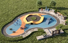 Modern Specialized Agility Dog Park Layout