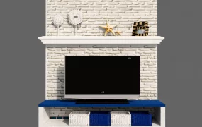Farmhouse TV Wall Idea