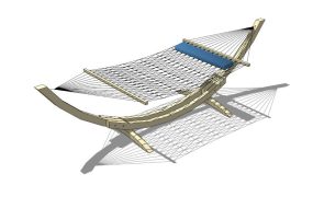 Outdoor Hammock with Wood Stand