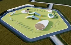 Pentagonal Agility Dog Park