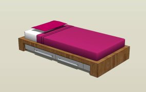 Single Bed with Storage Drawers
