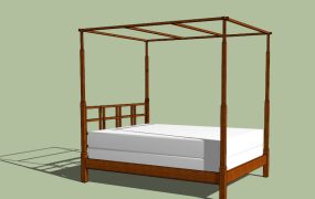 Wood Canopy Bed