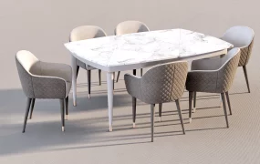 Modern 7 Piece Dining Set