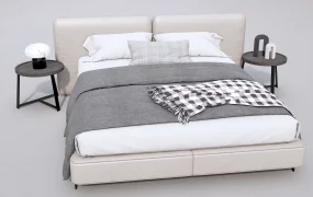 Leather Platform Bed
