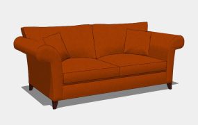 Red Fabric Sofa