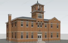 Red Brick School Buidling