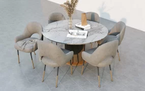 Round Dining Set For 6