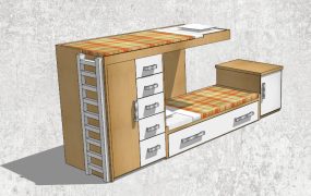 Wooden Bunk Beds With Storage