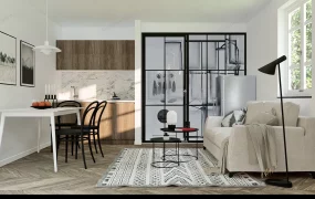 Apartment Living Room Dining Kitchen Combo