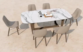 Modern 7 Piece Dining Set