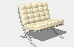 Beige Barcelona Chair