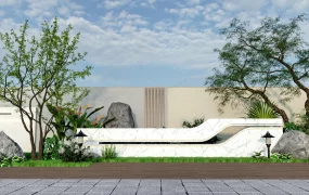 Backyard Feature Wall