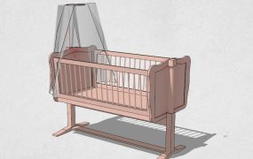 Wooden Baby Cradle