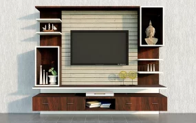 Wood Slat TV Wall