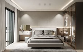 Bedroom With Laundry Balcony