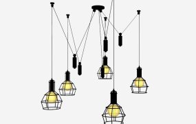 Industrial Pulley Pendant Lights