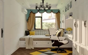 Bedroom With Workspace Interior Design Ideas