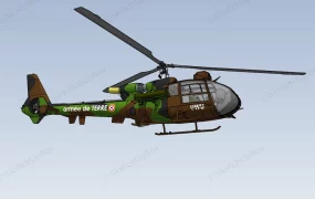 French Army SA342 Gazelle Helicopter