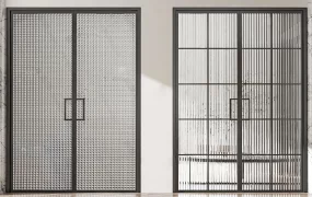Ribbed Glass Interior Doors