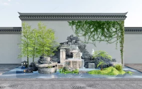 Chinese Rock Garden Pond