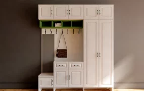 White Mudroom Storage Cabinets