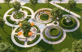 Modern Biophilic Urban Park Design
