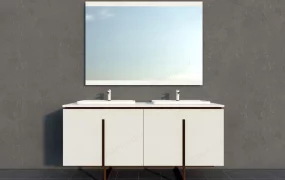 White Bathroom Vanity With Mirror