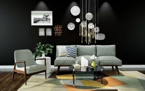 Dark Modern Living Room Decor
