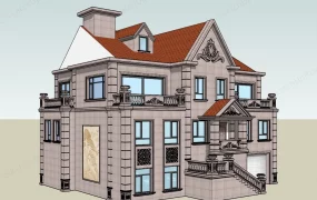 European Neoclassical And Baroque Revival Style Villa
