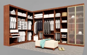 Modern Wood Wardrobe Closet
