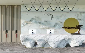 Oriental Style Hotel Reception Idea