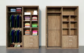 Black Wood Wardrobe
