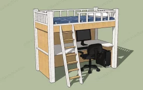 Loft Bed With Desk And Stairs