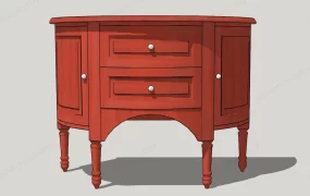 Curved Console Cabinet