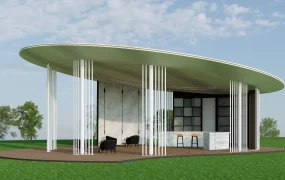 Modern Open Air Pavilion Bar