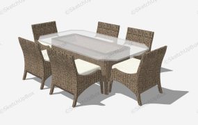 Rattan Patio Furniture Dining Set